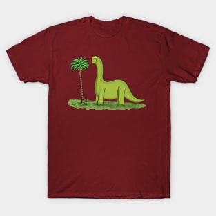 happy brontosaurus dinosaur cartoon T-Shirt